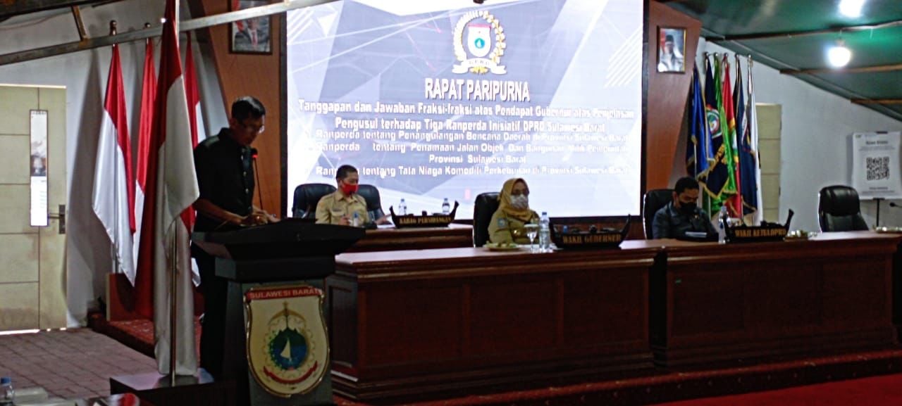 DPRD Sulbar Bentuk Pansus Terkait Tiga Ranperda Inisiatif Dewan